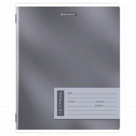 Тетради ДЭК 12 л., КОМПЛЕКТ 10 шт., BRAUBERG, клетка, обложка картон, "ONE COLOUR", 107313