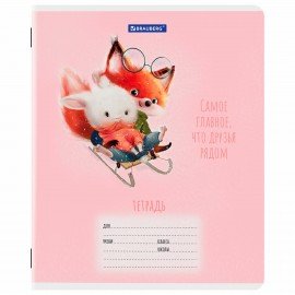 Тетради ДЭК 12 л., КОМПЛЕКТ 10 шт., BRAUBERG, клетка, обложка картон, "FUNNY ANIMALS", 107316