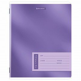 Тетради ДЭК 12 л. КОМПЛЕКТ 10 шт. BRAUBERG, линия, обложка картон, "ONE COLOUR", 107322