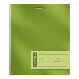 Тетради ДЭК 12 л. КОМПЛЕКТ 10 шт. BRAUBERG, линия, обложка картон, "ONE COLOUR", 107322