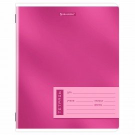 Тетради ДЭК 18 л. КОМПЛЕКТ 10 шт. BRAUBERG, линия, обложка картон, "ONE COLOUR", 107338