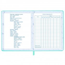 Дневник для музыкальной школы 48л, обложка кожзам твердая, фольга, BRAUBERG, мятный, КОТИК, 107367