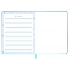 Дневник для музыкальной школы 48л, обложка кожзам твердая, фольга, BRAUBERG, мятный, КОТИК, 107367