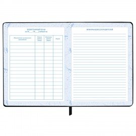 Дневник для музыкальной школы 48л, обложка кожзам твердая, фольга, BRAUBERG, черный КЛАССИКА, 107369