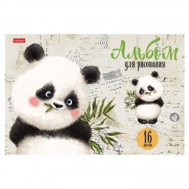 Альбом д/рис. А4 16л., скоба, обложка картон, HATBER, 205х290мм, Зоозаврики, 16А4В