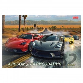 Альбом д/рис. А4 32л., скоба, обложка картон, HATBER, 205х290мм, Ассорти-Выпуск №4 (5 видов), 32А4Вя