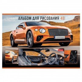 Альбом д/рис. А4 48л., скоба, обложка картон, HATBER, 205х290мм, Autotravel, 48А4В