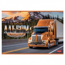 Альбом д/рис. А4 48л., скоба, обложка картон, HATBER, 205х290мм, Autotravel, 48А4В