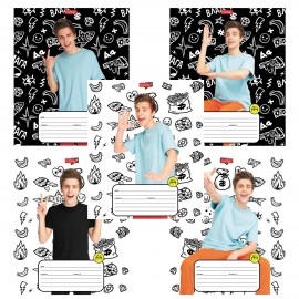 Тетрадь 12л. HATBER клетка, обложка картон, Влад А4 (микс в спайке), 12Т5В1