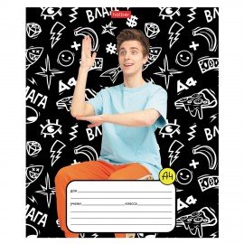 Тетрадь 12л. HATBER клетка, обложка картон, Влад А4 (микс в спайке), 12Т5В1