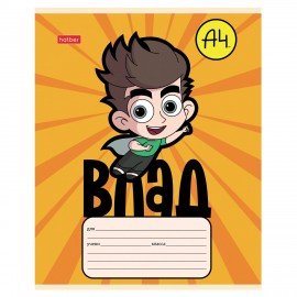 Тетрадь 12л. HATBER косая линия, обложка картон, Влад А4 (микс в спайке), 12Т5В6