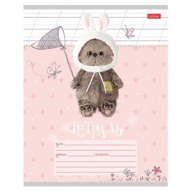 Тетрадь 12л. HATBER косая линия, обложка картон, Кот Басик (микс в спайке), 12Т5В6