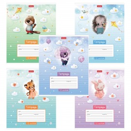 Тетрадь 12л. HATBER линия, обложка картон, Маленькие мечтатели (микс в спайке), 12Т5В2