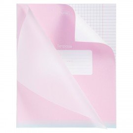 Тетрадь обложка пластик, 18л. клетка, HATBER, PROстиль Для девочек (микс в спайке), 090448, 18Т5В1пл