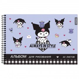 Альбом д/рис. А4 32л., скоба, обложка картон, CENTRUM, 200х290мм, Hello Kitty and fri, 76799