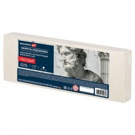 Пластилин скульптурный ТВЕРДЫЙ БЕЛЫЙ "Секреты художника", 1 кг, BRAUBERG ART, 107486