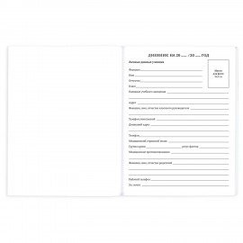 Дневник 1-11 класс 40л, на скобе, ПИФАГОР, обложка картон, МИКС Однотонный, 107577