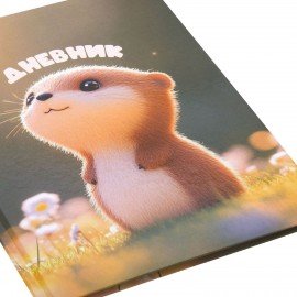Дневник 1-4 класс 48л, твердый, ЮНЛАНДИЯ, глянцевая ламинация, с подсказом, Хомяк, 107579