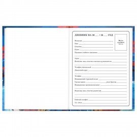 Дневник 1-4 класс 48л, твердый, BRAUBERG, глянцевая ламинация, с подсказом, Футбол, 107585