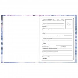 Дневник 1-4 класс 48л, твердый, BRAUBERG, глянцевая ламинация, с подсказом, Winter Cat, 107589