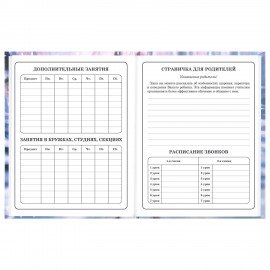 Дневник 1-4 класс 48л, твердый, BRAUBERG, глянцевая ламинация, с подсказом, Winter Cat, 107589