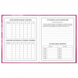 Дневник 1-4 класс 48л, твердый, ЮНЛАНДИЯ, выборочный лак, с подсказом, Панда, 107597