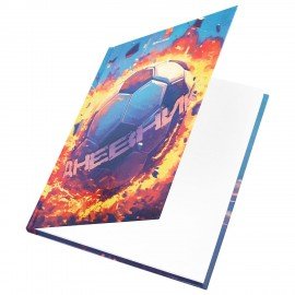 Дневник 5-11 класс 48л, твердый, BRAUBERG, глянцевая ламинация, с подсказом, Футбол, 107613