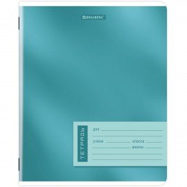 Тетрадь 12л. BRAUBERG клетка, обложка картон, ONE COLOUR, 107776