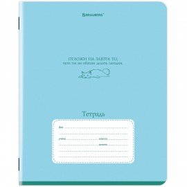 Тетрадь 12л. BRAUBERG клетка, обложка картон, PHRASES, 107777