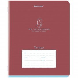 Тетрадь 12л. BRAUBERG клетка, обложка картон, PHRASES, 107777