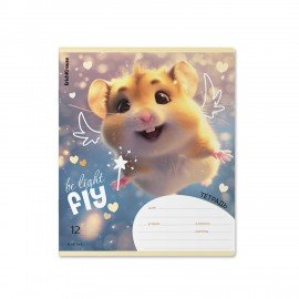 Тетрадь 12л. ErichKrause клетка, обложка картон, Fluffy, (микс в спайке), 63248