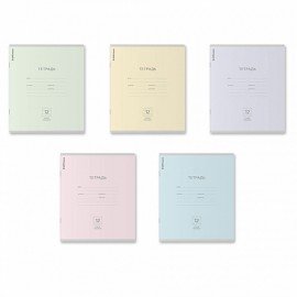 Тетрадь 12л. Erich Krause КЛАССИКА PASTEL, узкая линия, ассорти MIX-PACK (микс в спай, 48801