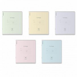 Тетрадь 18л. Erich Krause КЛАССИКА PASTEL, линия, ассорти MIX-PACK (микс в спайке), 5, 56592