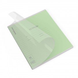 Тетрадь обложка пластик, 18л. линия, ErichKrause КЛАССИКА, CoverPrо fizzy, ЗЕЛЕНАЯ, 62182