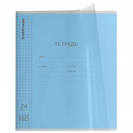 Тетрадь обложка пластик, 24л. клетка, ErichKrause КЛАССИКА, CoverPrо fizzy (микс в сп, 56374