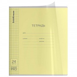 Тетрадь обложка пластик, 24л. клетка, ErichKrause КЛАССИКА, CoverPrо fizzy (микс в сп, 56374