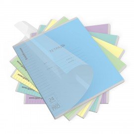 Тетрадь обложка пластик, 24л. линия, ErichKrause КЛАССИКА, CoverPrо fizzy (микс в спайке), 56375