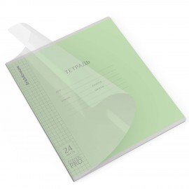 Тетрадь обложка пластик, 24л. клетка, Erich Krause КЛАССИКА, CoverPrо fizzy, ЗЕЛЕНАЯ,, 62183