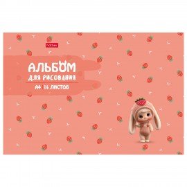 Альбом д/рис. А4 16л., скоба, рельефный картон, HATBER, 205х290мм, Berri-ФрутоНяшки(5, 16А4тВ