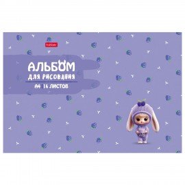 Альбом д/рис. А4 16л., скоба, рельефный картон, HATBER, 205х290мм, Berri-ФрутоНяшки(5, 16А4тВ