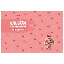 Альбом д/рис. А4 16л., скоба, рельефный картон, HATBER, 205х290мм, Berri-ФрутоНяшки(5, 16А4тВ