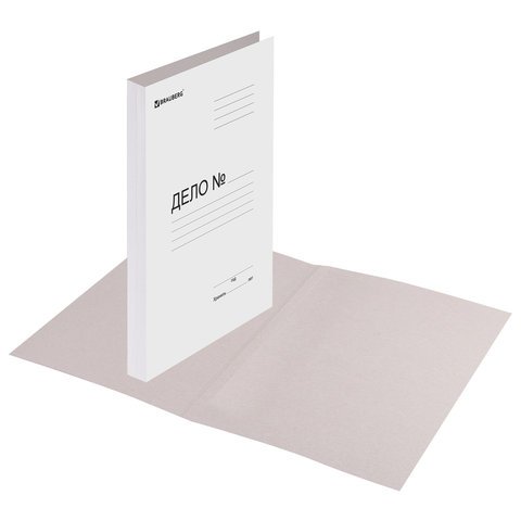 Папка без скоросшивателя "Дело", картон мелованный, плотность 280 г/м2, до 200 листов, BRAUBERG, 110927