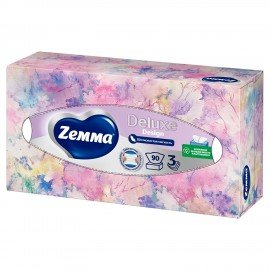 Салфетки косметические 90 штук в картонном боксе, 3-слойные, ZEWA Deluxe Design, 28420