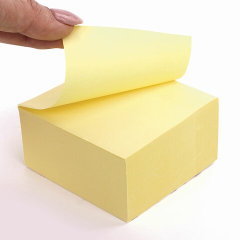 Блок самоклеящийся (стикеры) BRAUBERG 76х76 мм, 400 листов, желтый, 111353