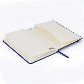 Блокнот А5 (148x218 мм), BRAUBERG "Metropolis Special", под кожу, 80 л., резинка, клетка, синий, 111574