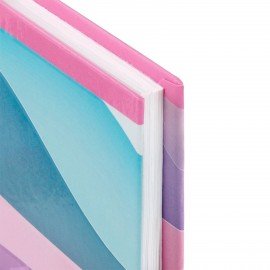 Блокнот А5 (135х206 мм), 80 л., твердый, клетка, выборочный лак, STAFF, "Waves", 111609