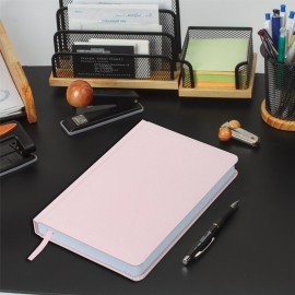 Ежедневник недатированный А5 138x213 мм BRAUBERG "Profile" балакрон, 136 л., светло-розовый, 111661