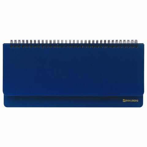 Планинг настольный недатированный (305x140 мм) BRAUBERG "Select", балакрон, 60 л., синий, 111698