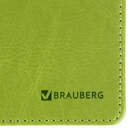 Планинг настольный недатированный (305x140 мм) BRAUBERG "Rainbow", кожзам, 60 л., зеленый, 111702