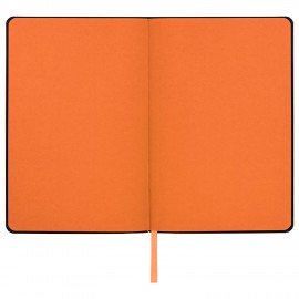 Ежедневник недатированный А5 (138х213 мм) BRAUBERG "Stylish", кожзам, гибкий, 160 л., оранжевый, 111864